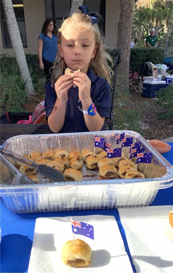 Student at the Food Festival